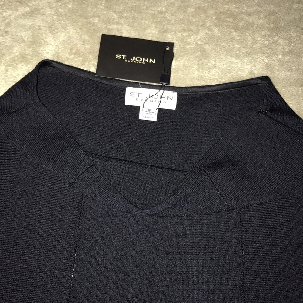 St. John Evening size 10 black sequined skirt - Picture 7 of 8